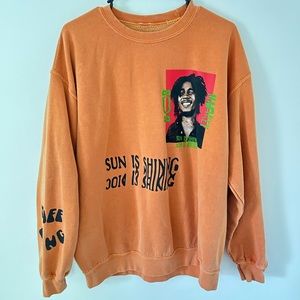 Orange Bob Marley sweatshirt from Urban outfitters size medium
